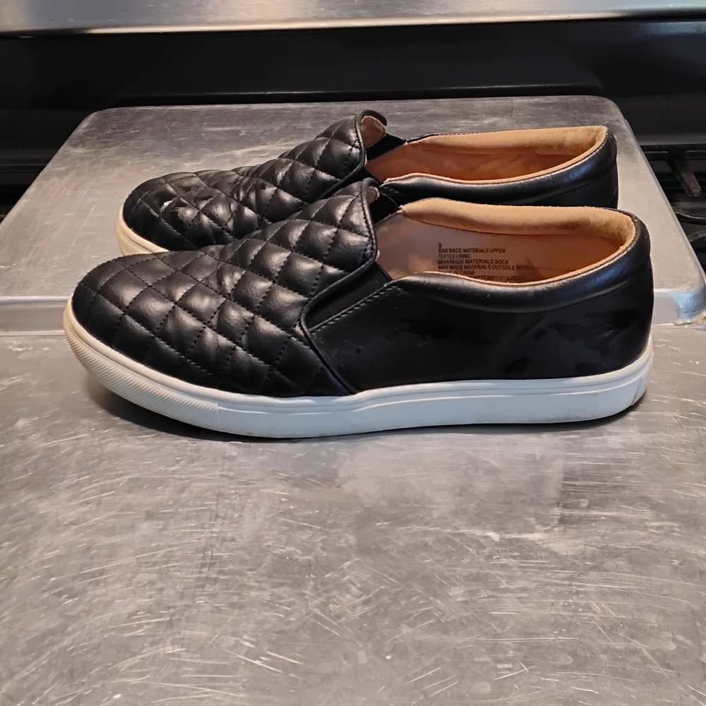 a new day Black Quilted Slip-On Loafers